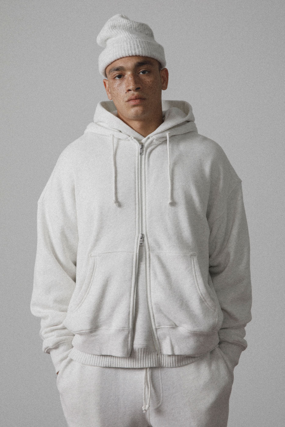 UNLINED ZIP HOODIE