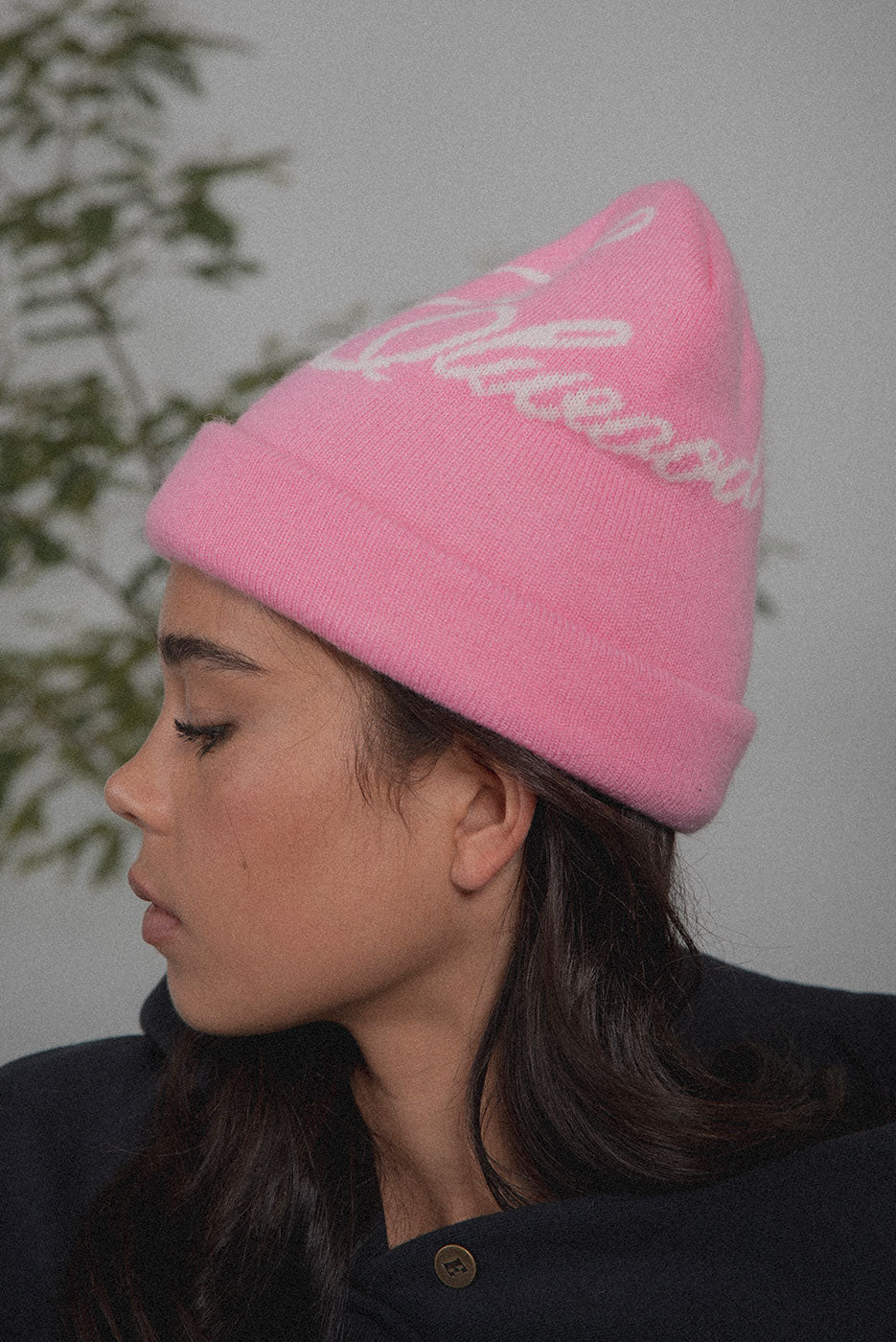 CASHMERE BLEND BRIM BEANIE