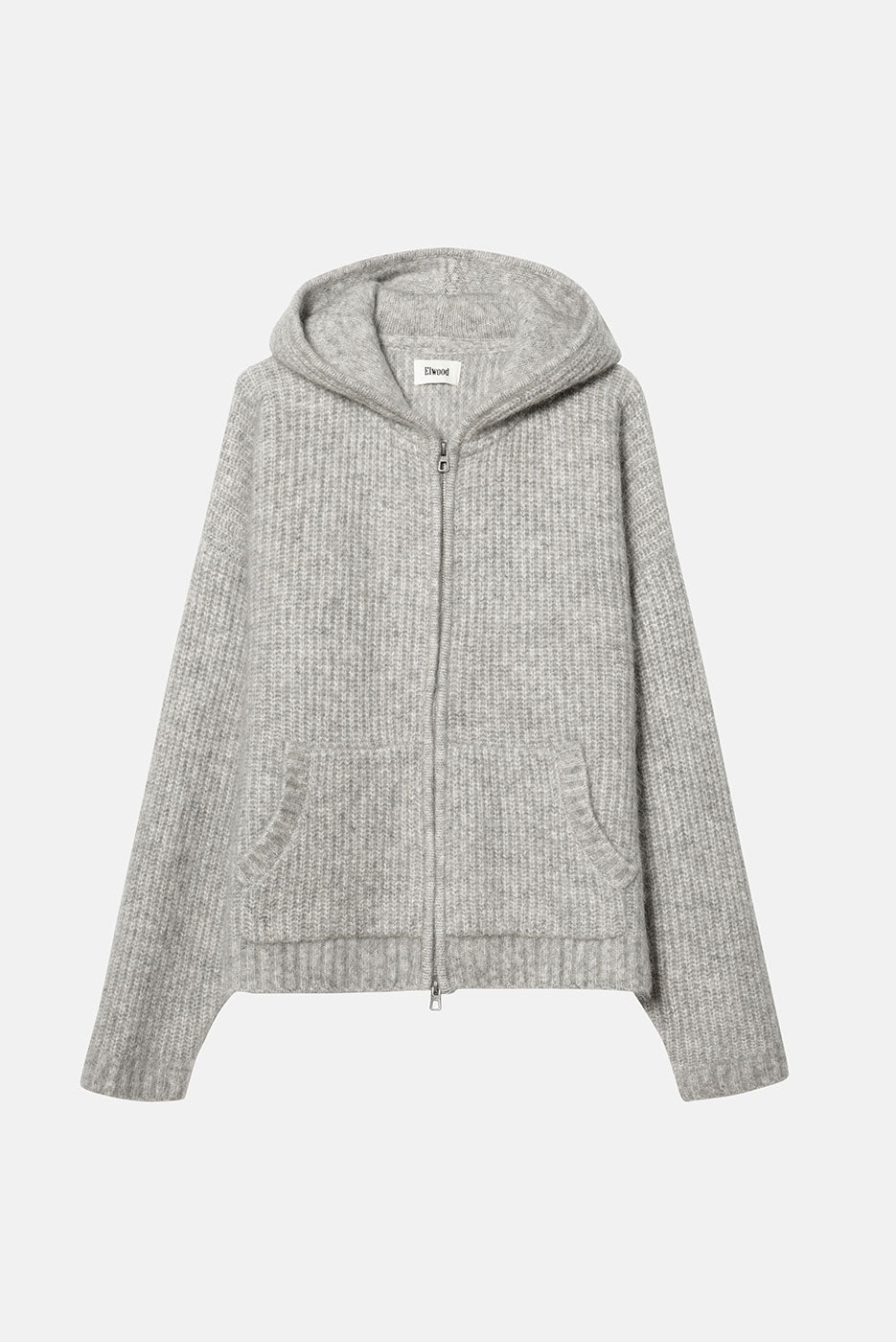 MOHAIR BLEND ZIP HOODIE