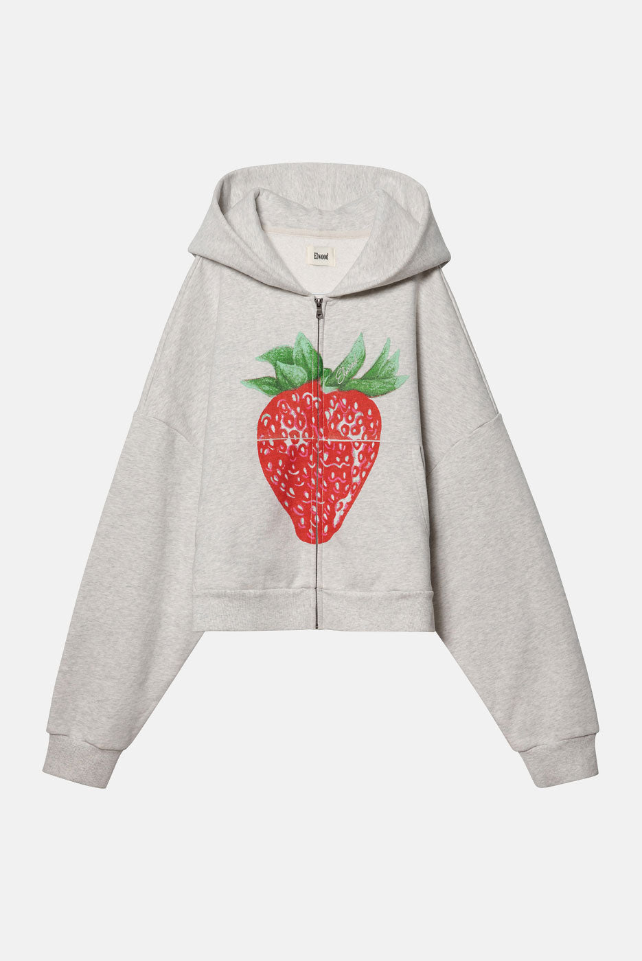 STRAWBERRY ZIP RECTANGLE HOODIE