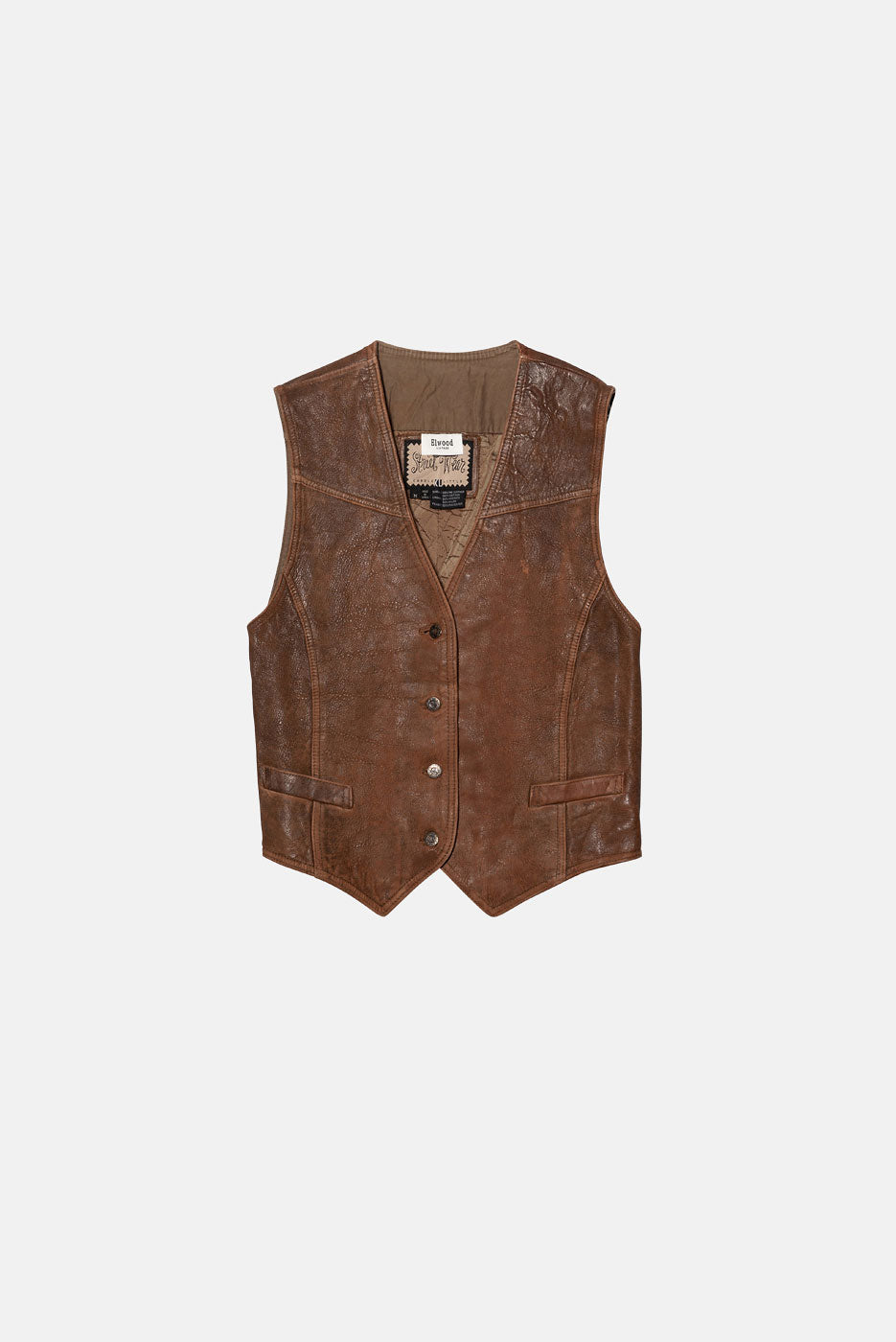 VINTAGE LEATHER VEST - M