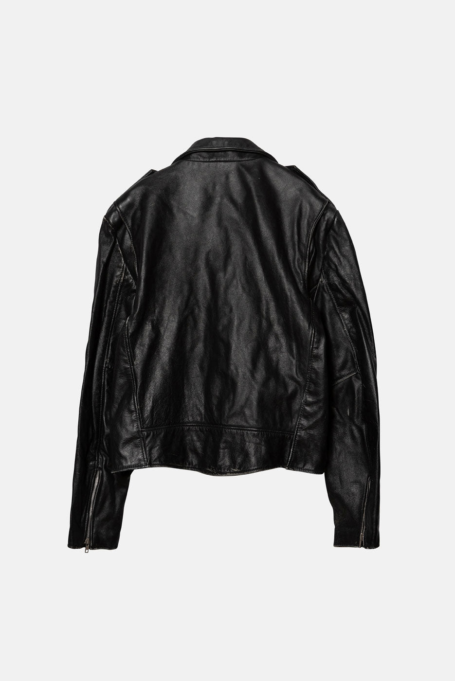 VINTAGE LEATHER JACKET BLACK - XL