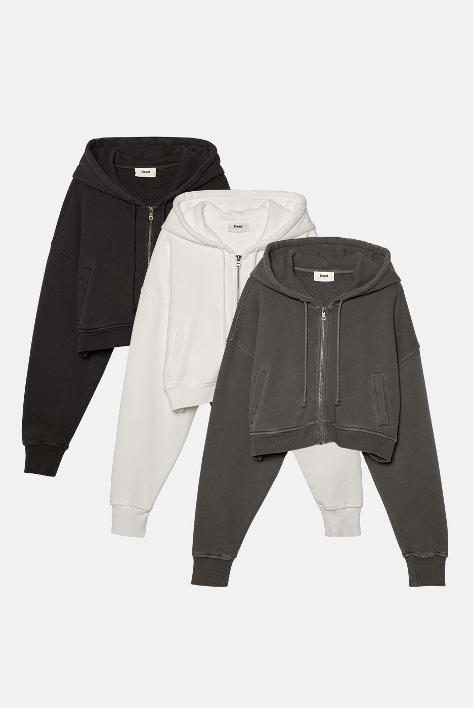 BABYDOLL CROP ZIP HOODIE 2.0 3 PACK