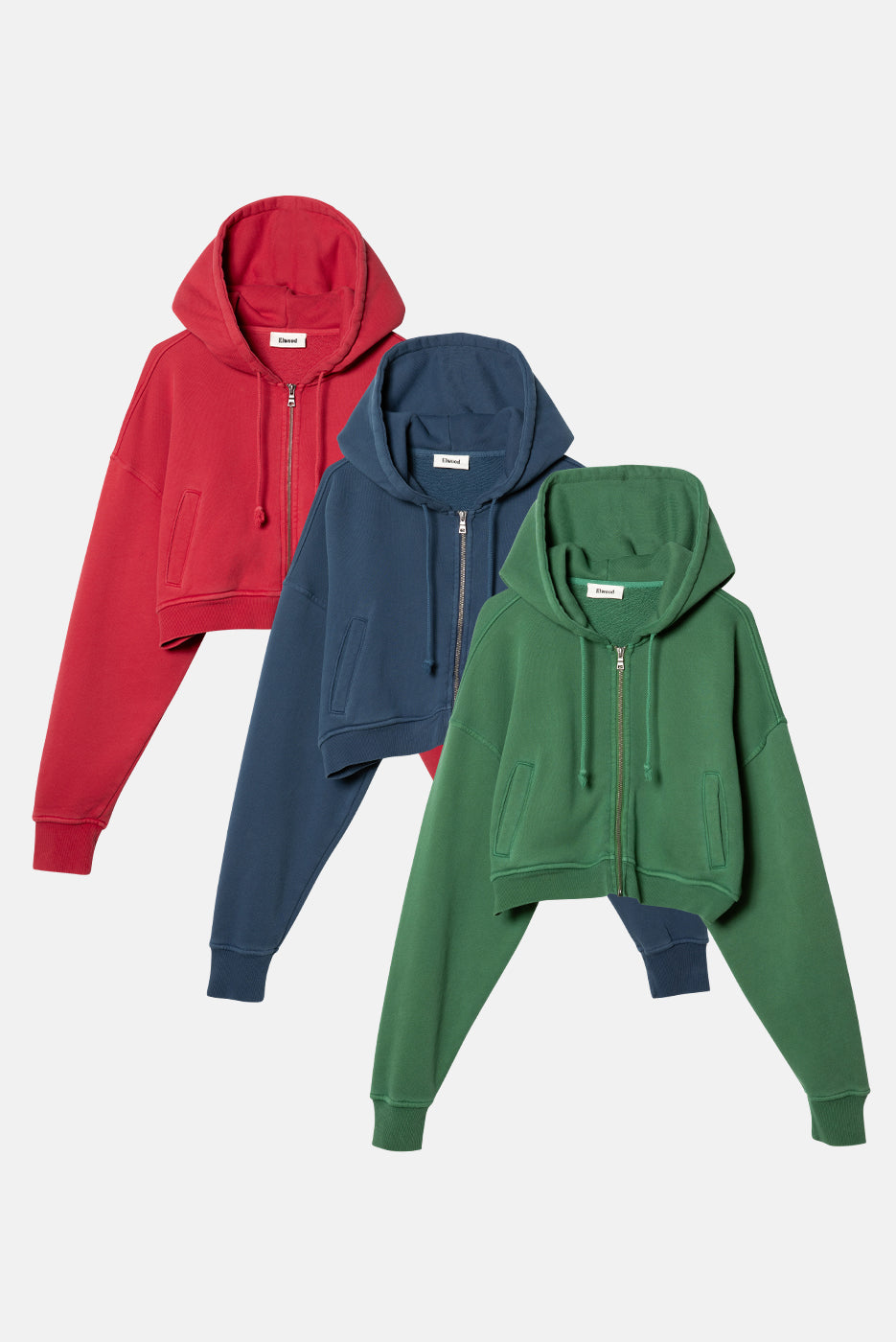 BABYDOLL CROP ZIP HOODIE 2.0 3 PACK