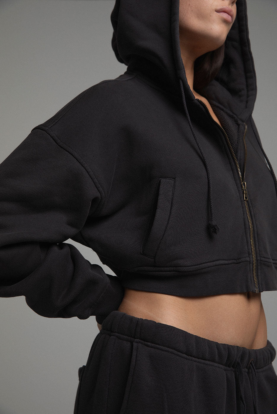 BABYDOLL CROP ZIP HOODIE 2.0
