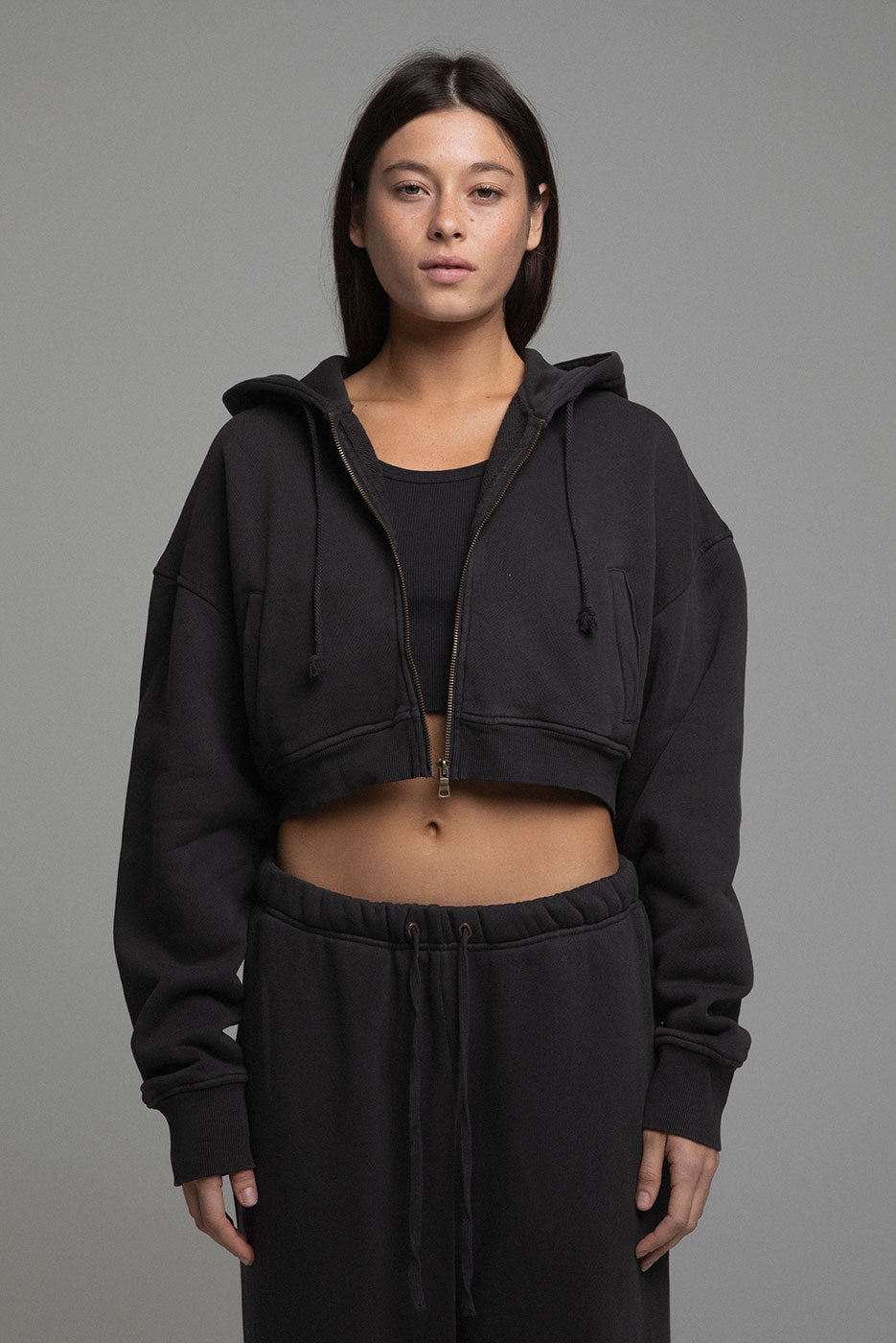 BABYDOLL CROP ZIP HOODIE 2.0