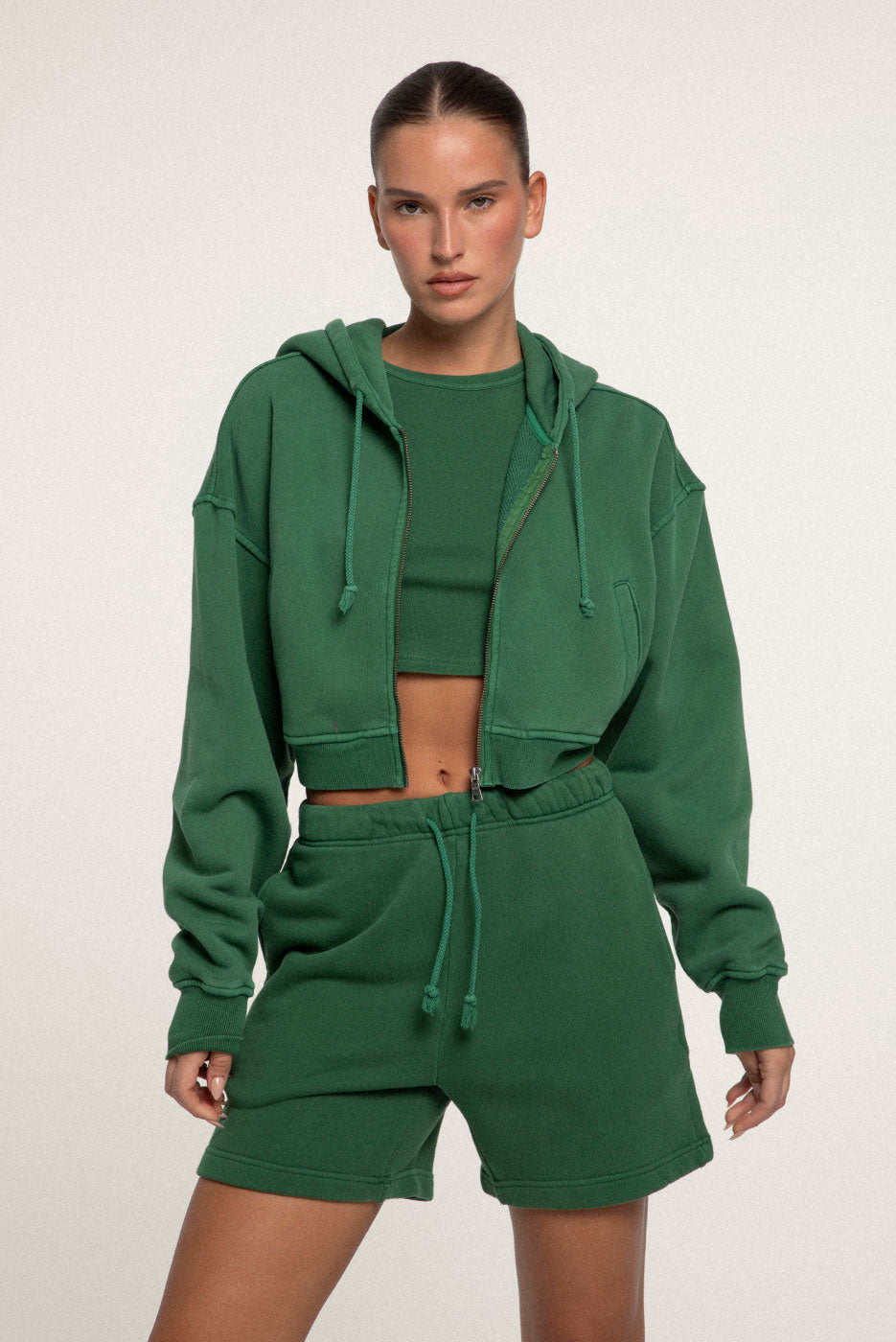 BABYDOLL CROP ZIP HOODIE 2.0